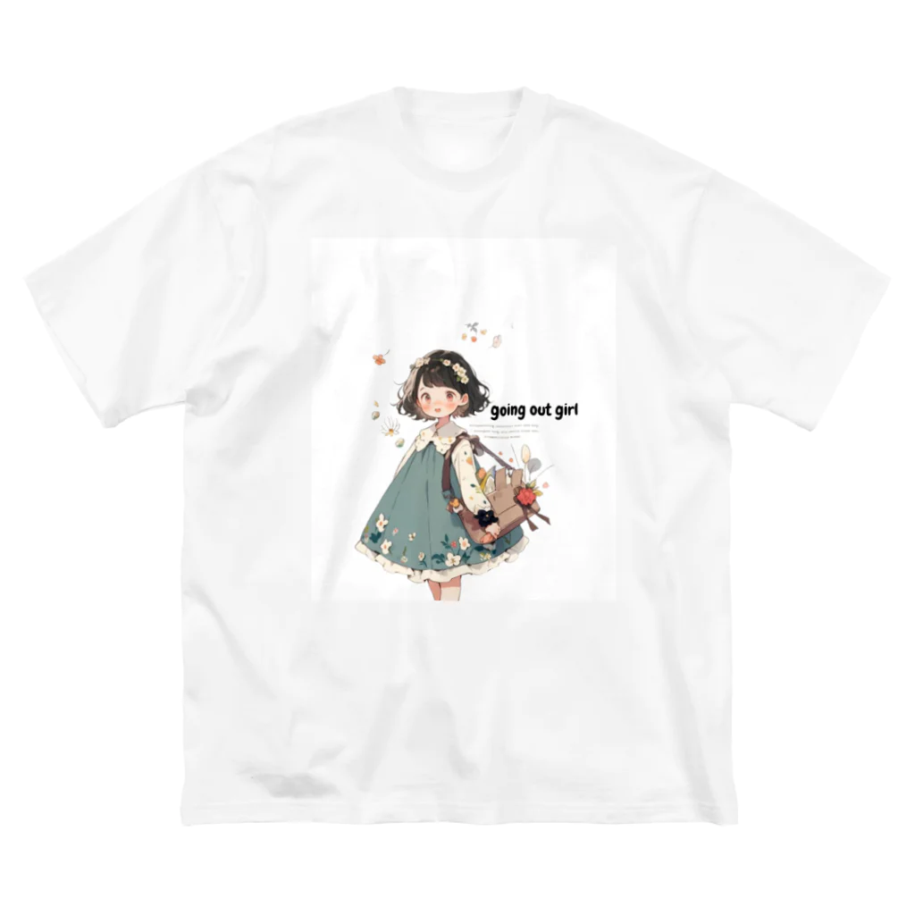 piyotanpiのgoing out girl ビッグシルエットTシャツ