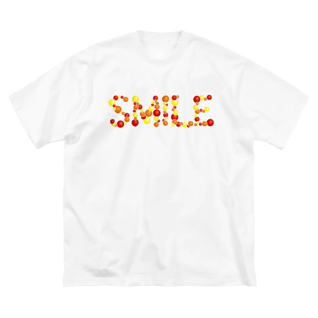 junichi-goodsのバルーン文字「SMILE」（赤色系） ビッグシルエットTシャツ