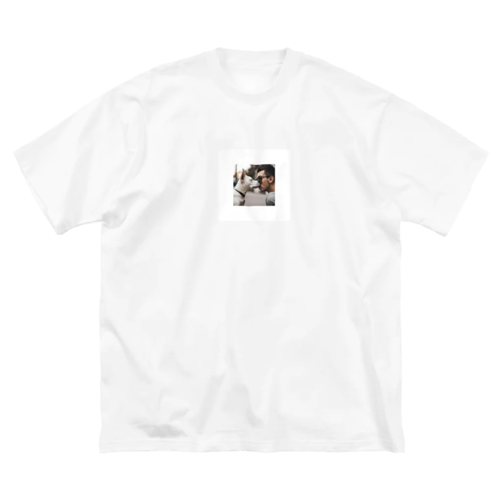 ma114のキスする犬グッズ Big T-Shirt