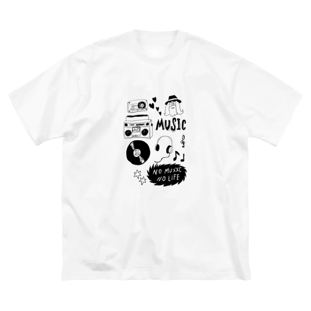 Sawa.の通販の音楽の、何か ビッグシルエットTシャツ