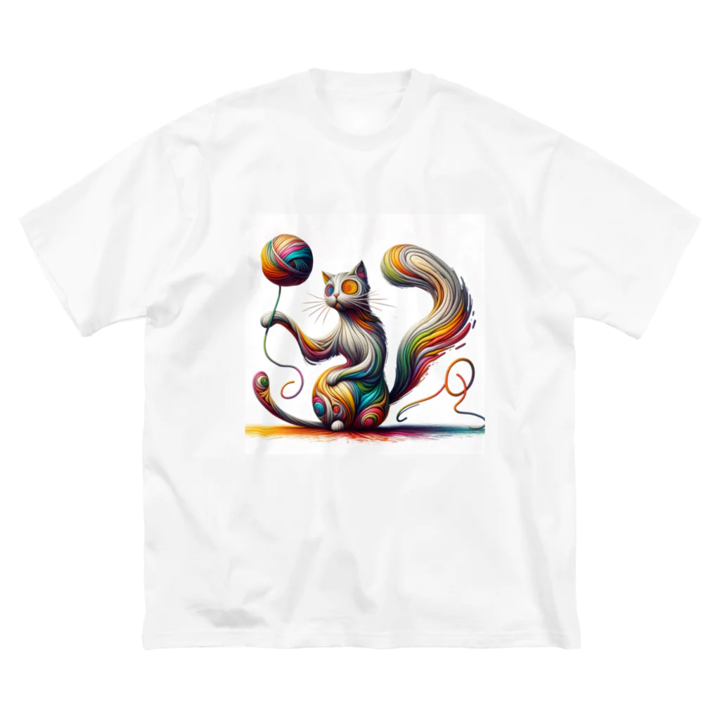 宇宙猫の宇宙猫01 ビッグシルエットTシャツ