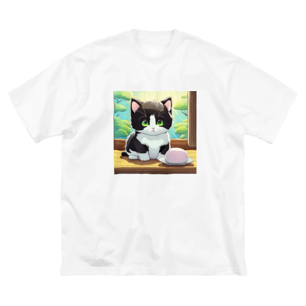 yoiyononakaのお餅と白黒猫 Big T-Shirt