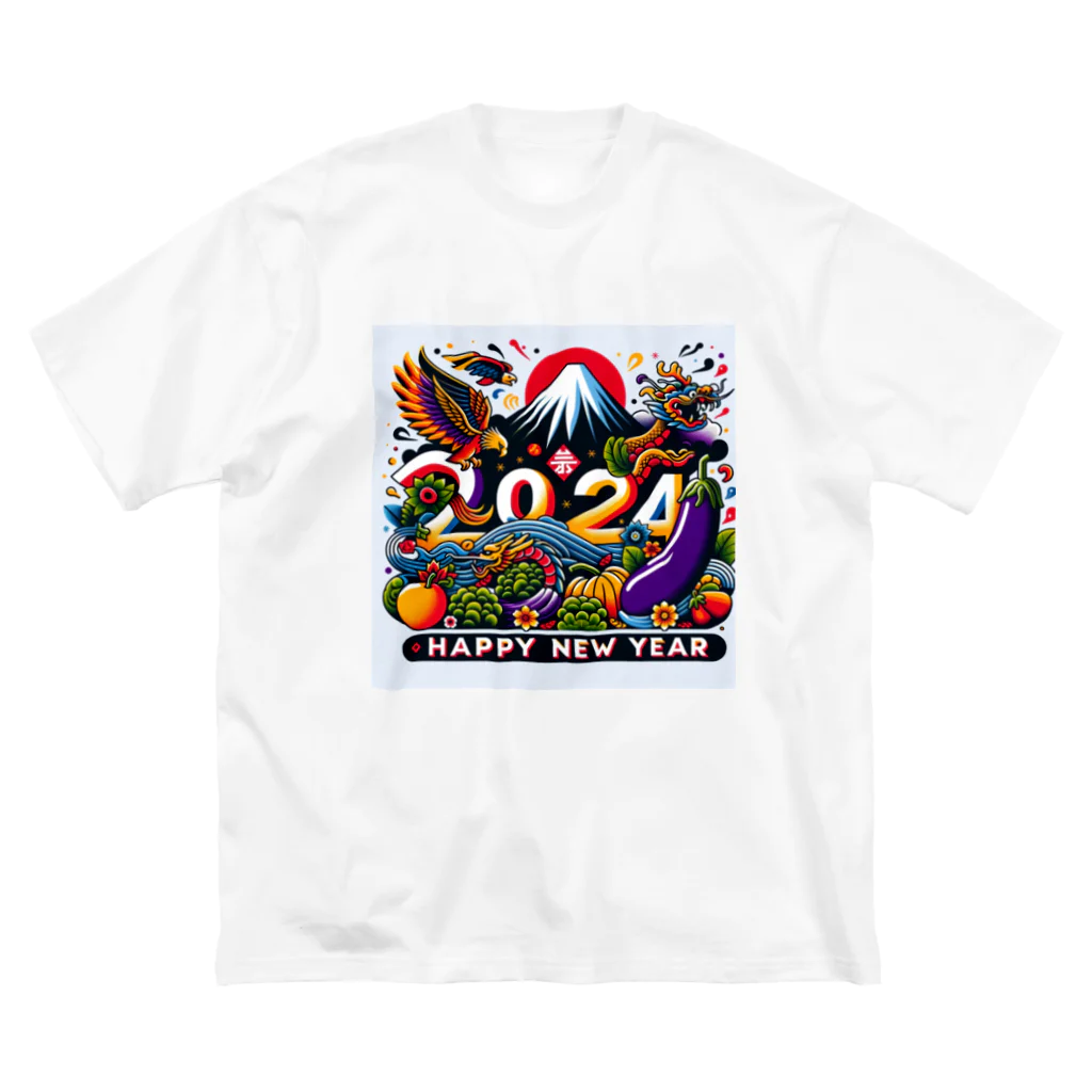 niko&PANDA shopの2024年　ハッピーニューイヤー Big T-Shirt