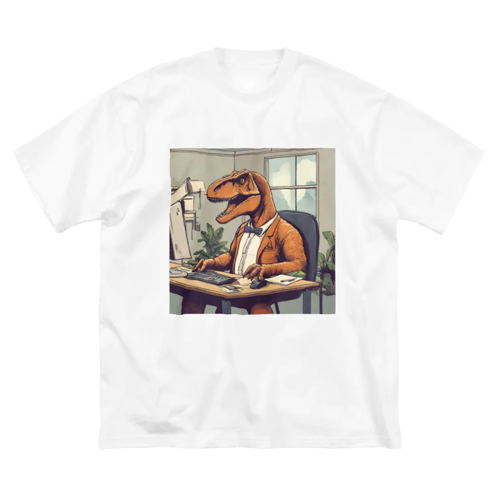 kenshopの働く恐竜 ビッグシルエットTシャツ