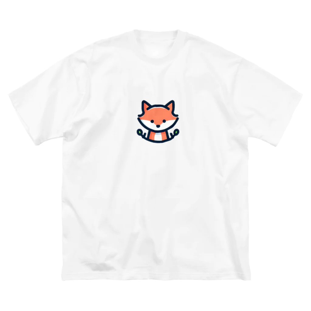 終わらない夢🌈の可愛い💕きつね🦊✨ ビッグシルエットTシャツ