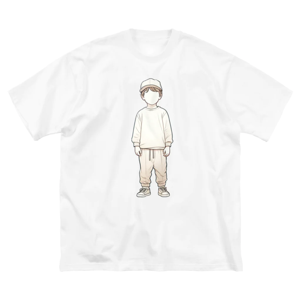 ヤシキ屋敷の帽子をかぶった少年 Big T-Shirt