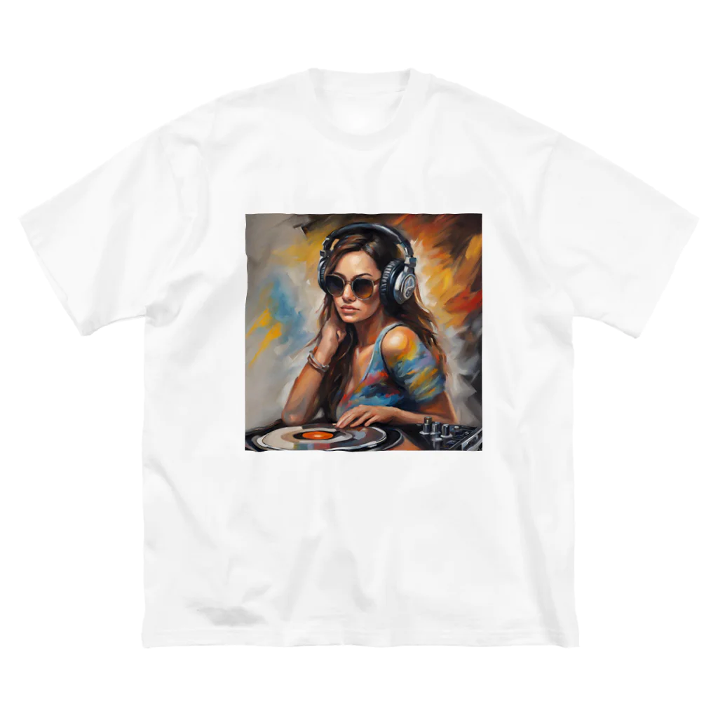 Olivi　StyleのDJ 女性イラスト ビッグシルエットTシャツ