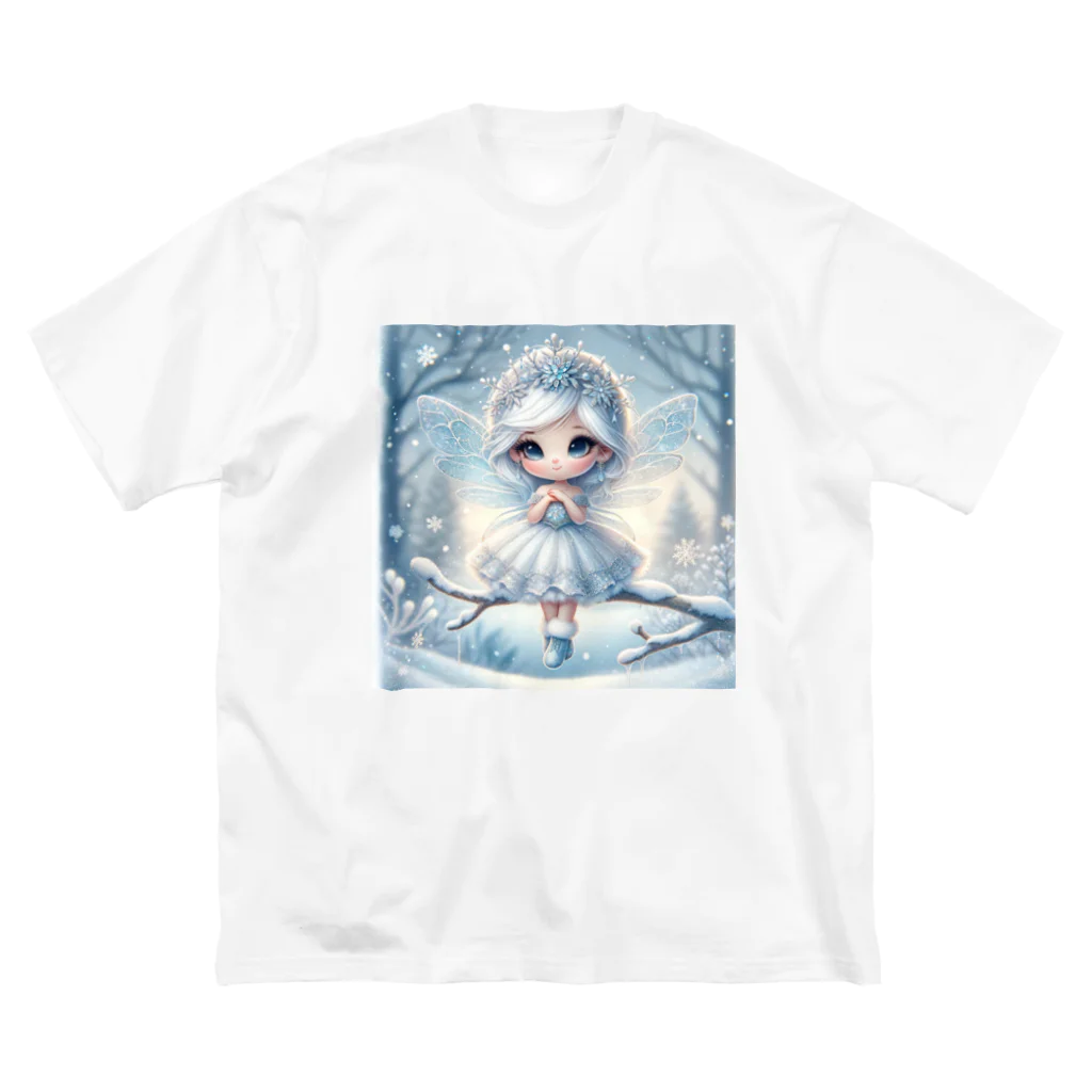 the blue seasonの霜のキス - 雪原の小さな守護者 ビッグシルエットTシャツ