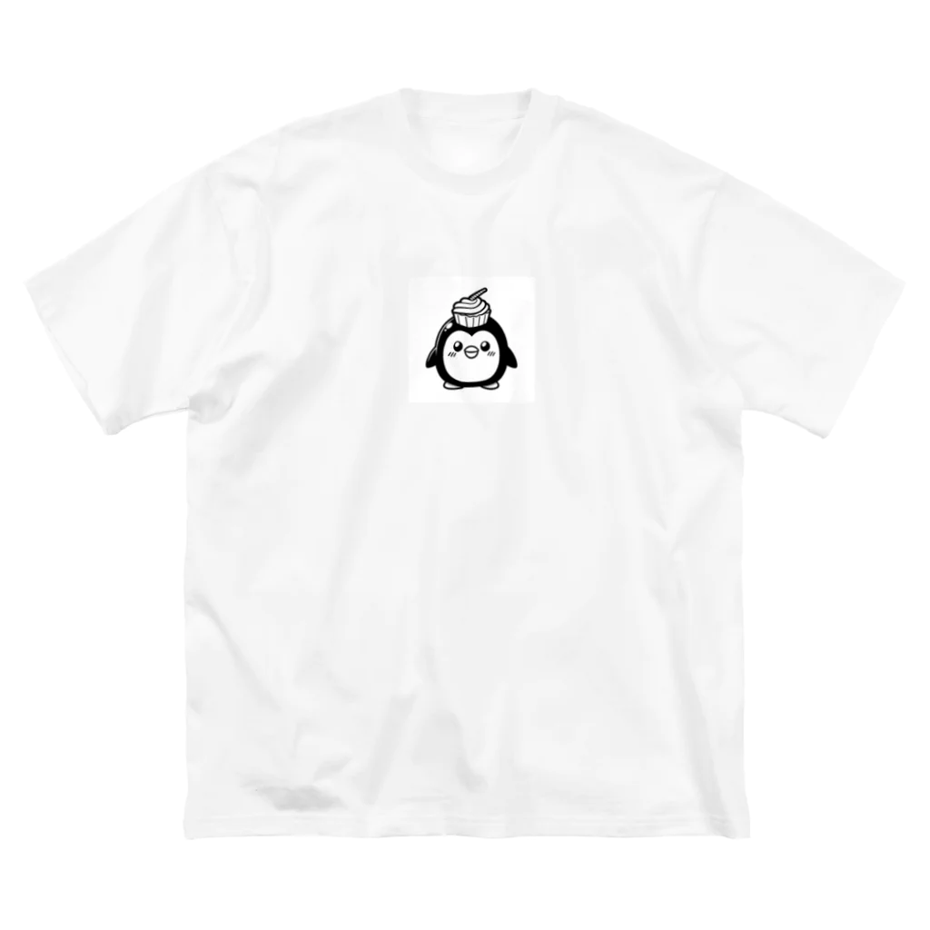 fkfk1776のケーキぺんぎん ビッグシルエットTシャツ