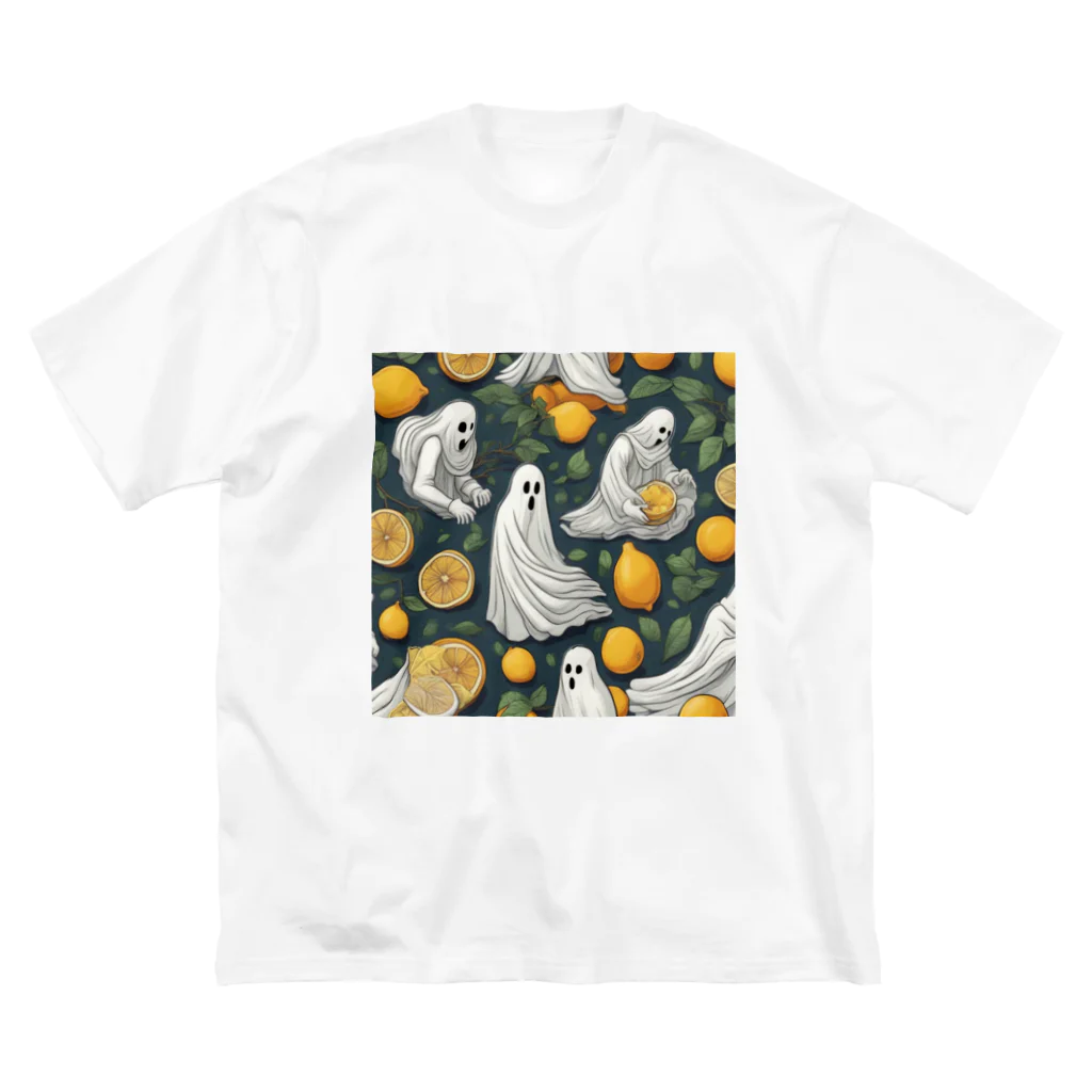 mothmanのレモンをあやす幽霊 ビッグシルエットTシャツ