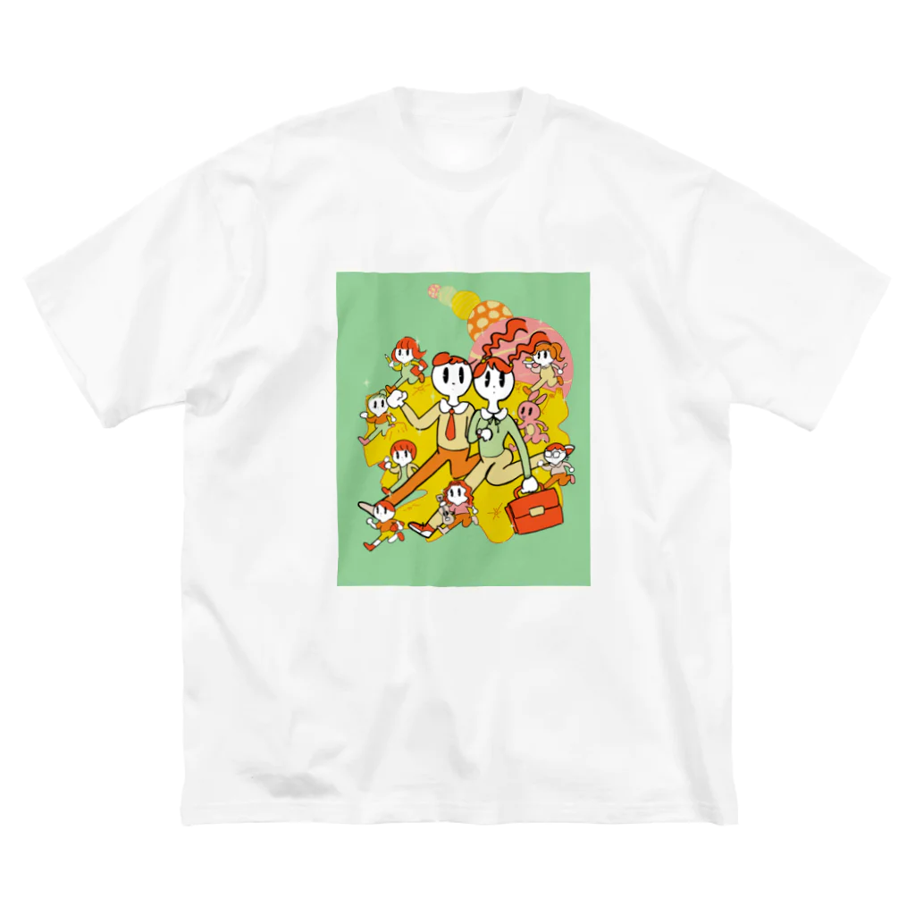 moaning__580yenのみんなでてくてく。 ビッグシルエットTシャツ