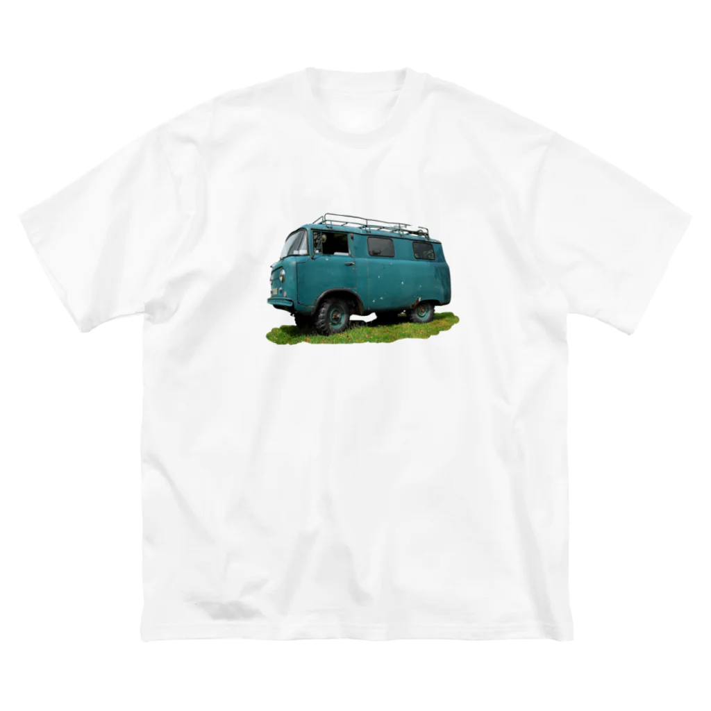 Car and Meme Carの野を駆けるVan ビッグシルエットTシャツ