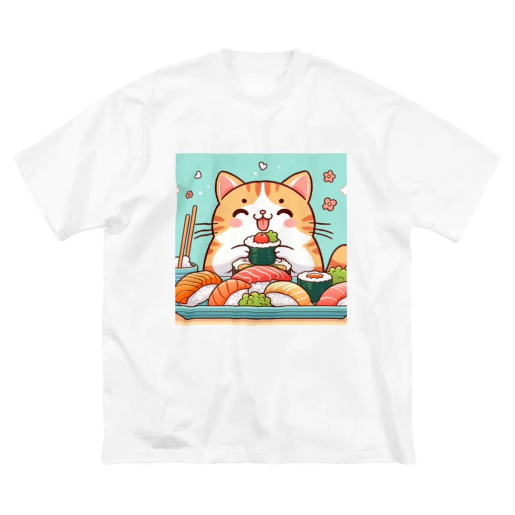 zuuu-の☆す☆し☆ね☆こ☆ ビッグシルエットTシャツ