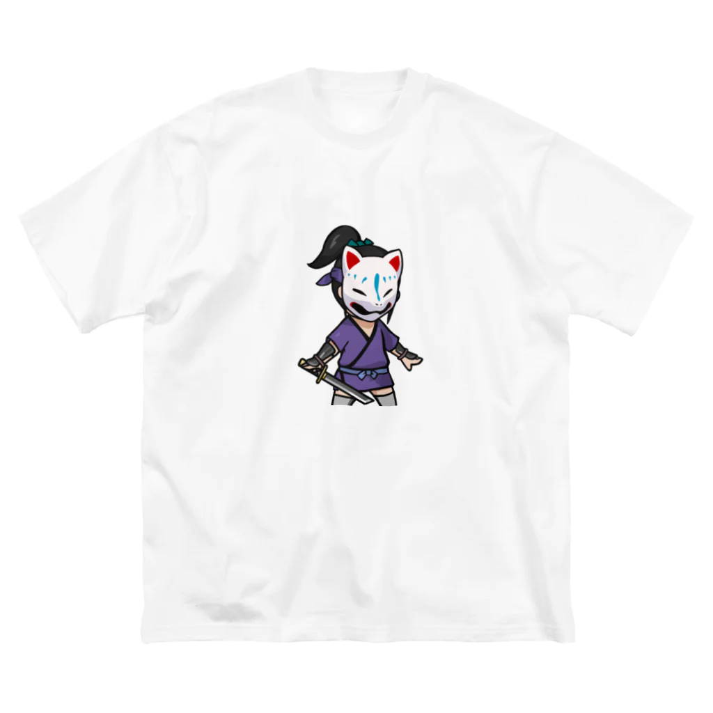 ninjayaの狐白（クリプト忍者） ビッグシルエットTシャツ