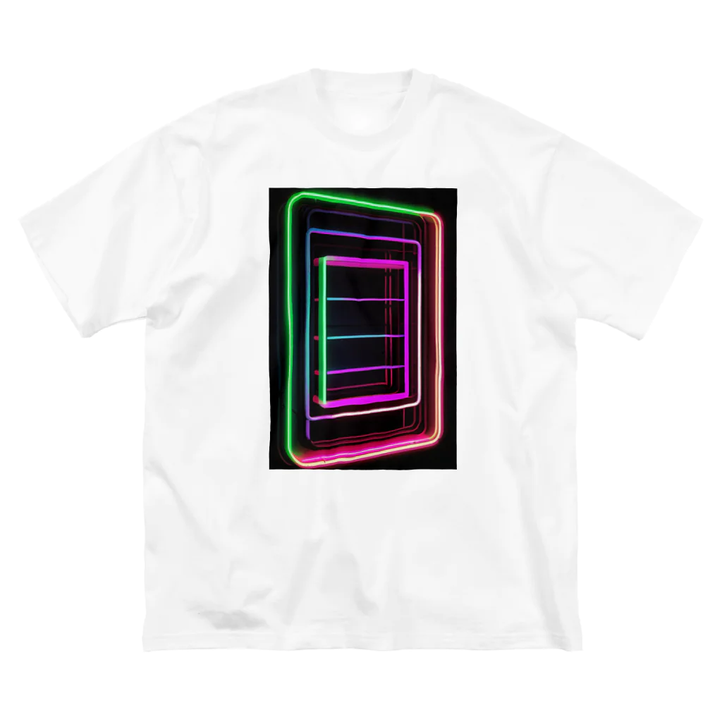 Association Against Mirroring SelfiesのAbstract_Neonsign ビッグシルエットTシャツ