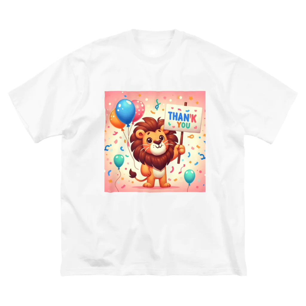 アニマルキャラクターショップのhappy Lion Big T-Shirt