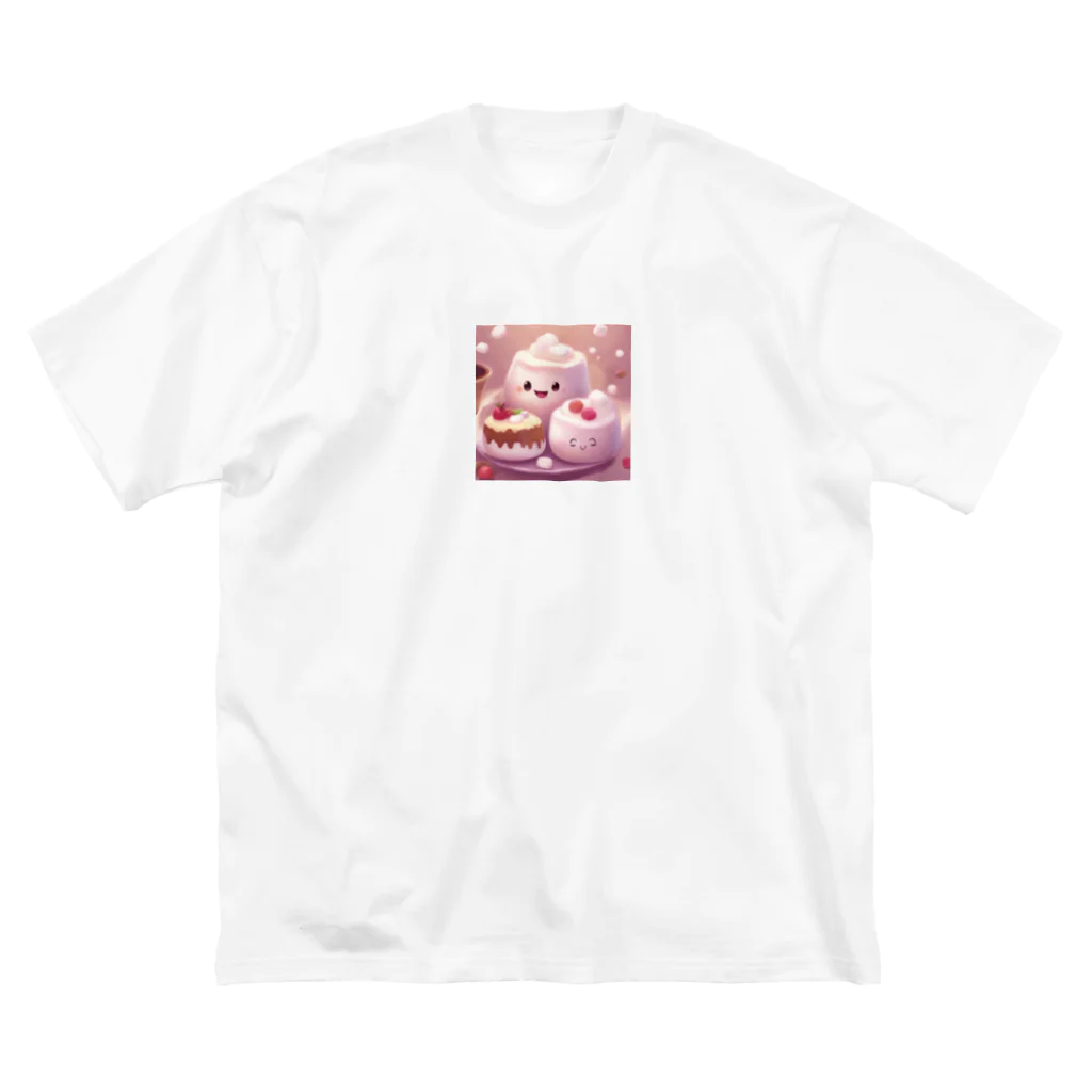 amxafukのふわふわマシュマロかわいいプリン ビッグシルエットTシャツ