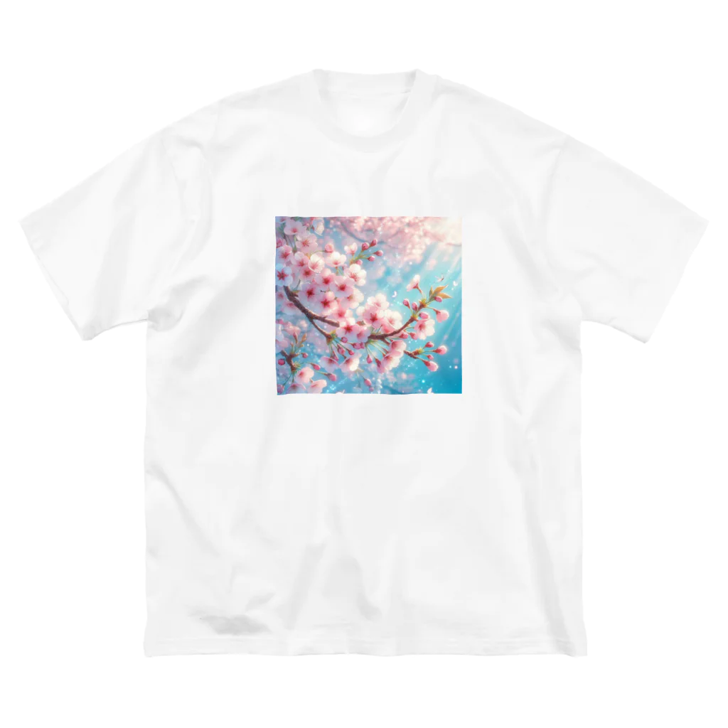 終わらない夢に🌈の美しい桜🌸✨ ビッグシルエットTシャツ