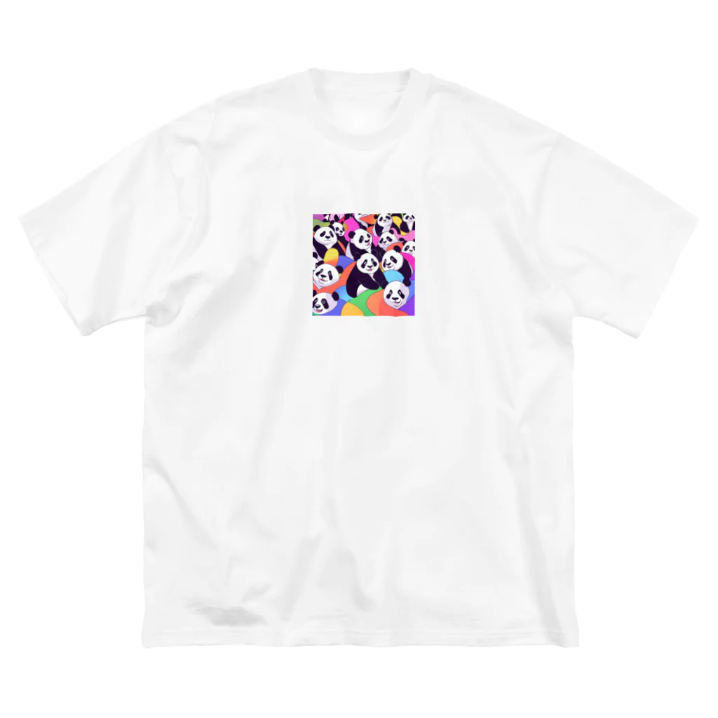 カラフルパンダズのカラフルパンダ大集合！ Big T-Shirt