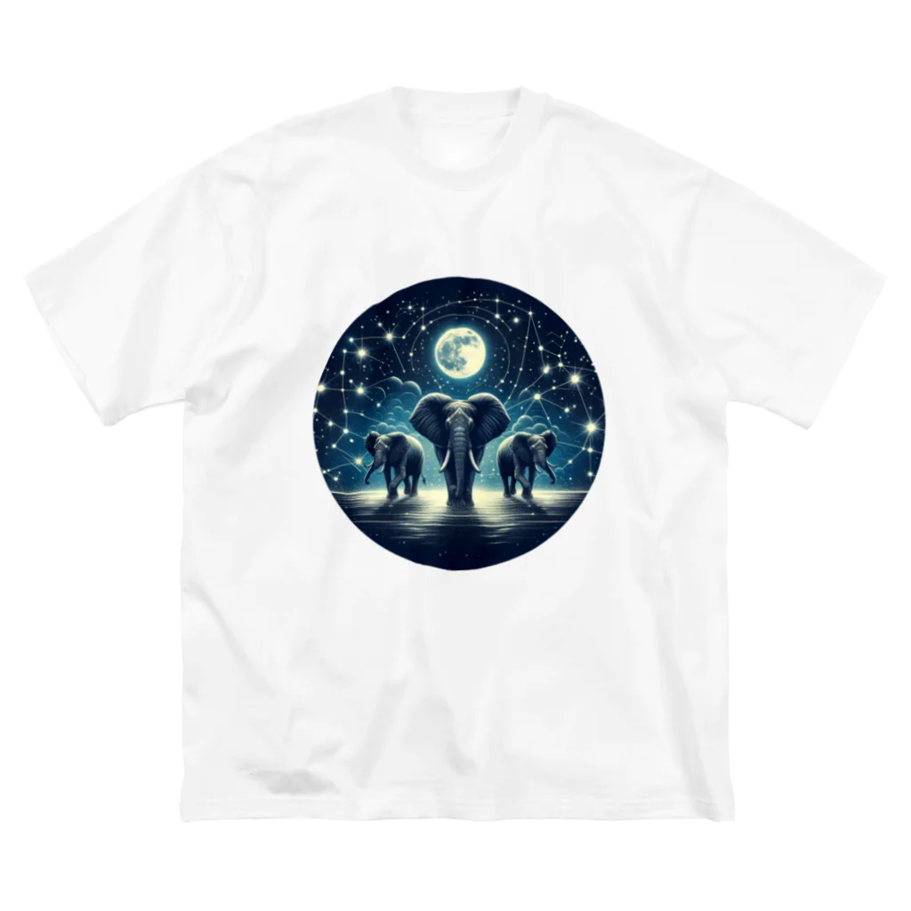 FUMYのNight  Elephant Symphonic Big T-Shirt