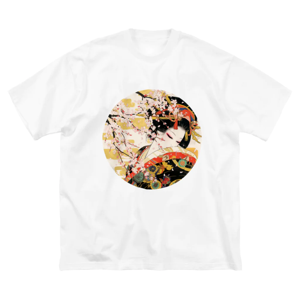 manyou-lab_Ukiyo-eの浮世絵 美人画 Ukiyoe beauty painting [UB-NIJI06-SR001-0004] ビッグシルエットTシャツ