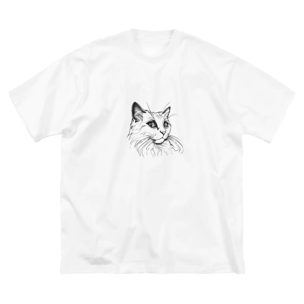 Matsue Hannaのクリクリお目目のラグドール ビッグシルエットTシャツ