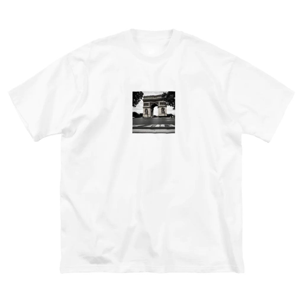 ai美女ショップの凱旋門モノクロ⛩ Big T-Shirt