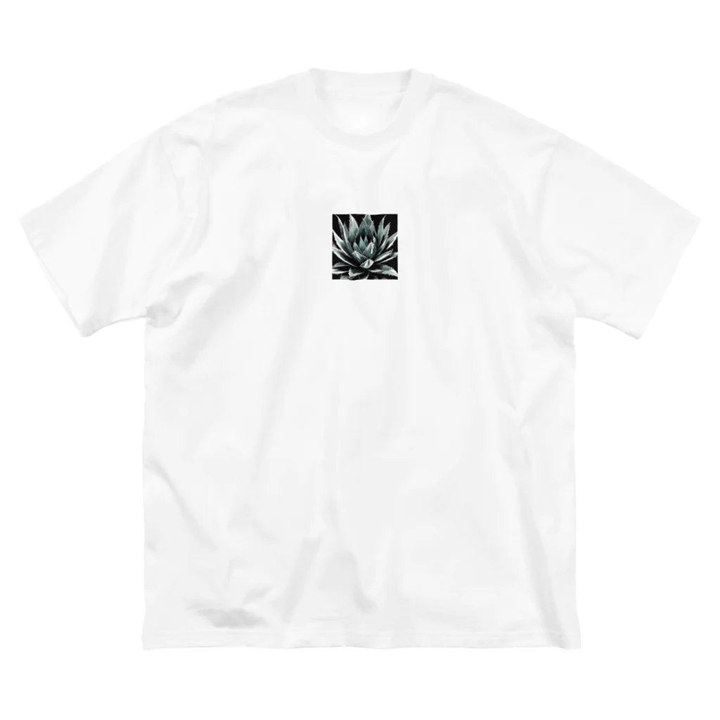 green artist のプランツパラダイスブラックアガベ ビッグシルエットTシャツ