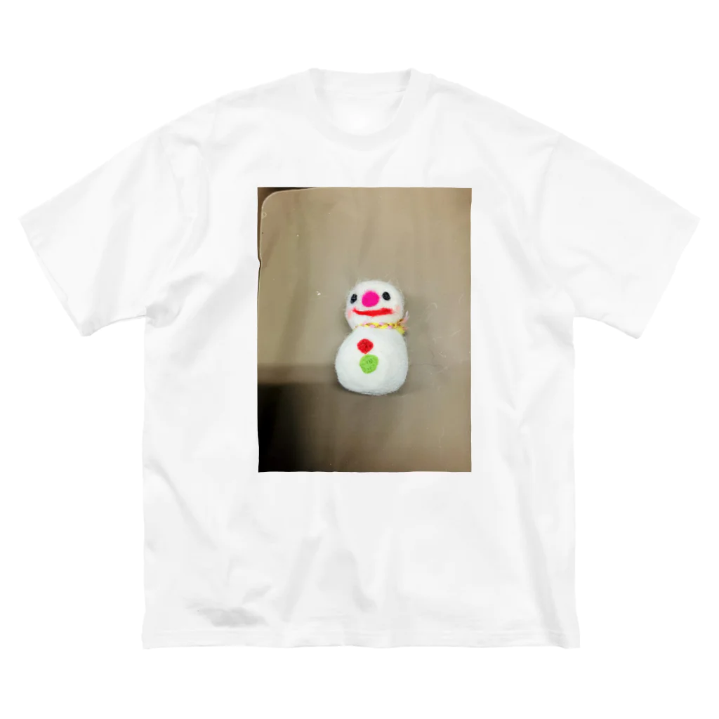 ポメラニアンのアリスくんの雪だるまの東海さん ビッグシルエットTシャツ