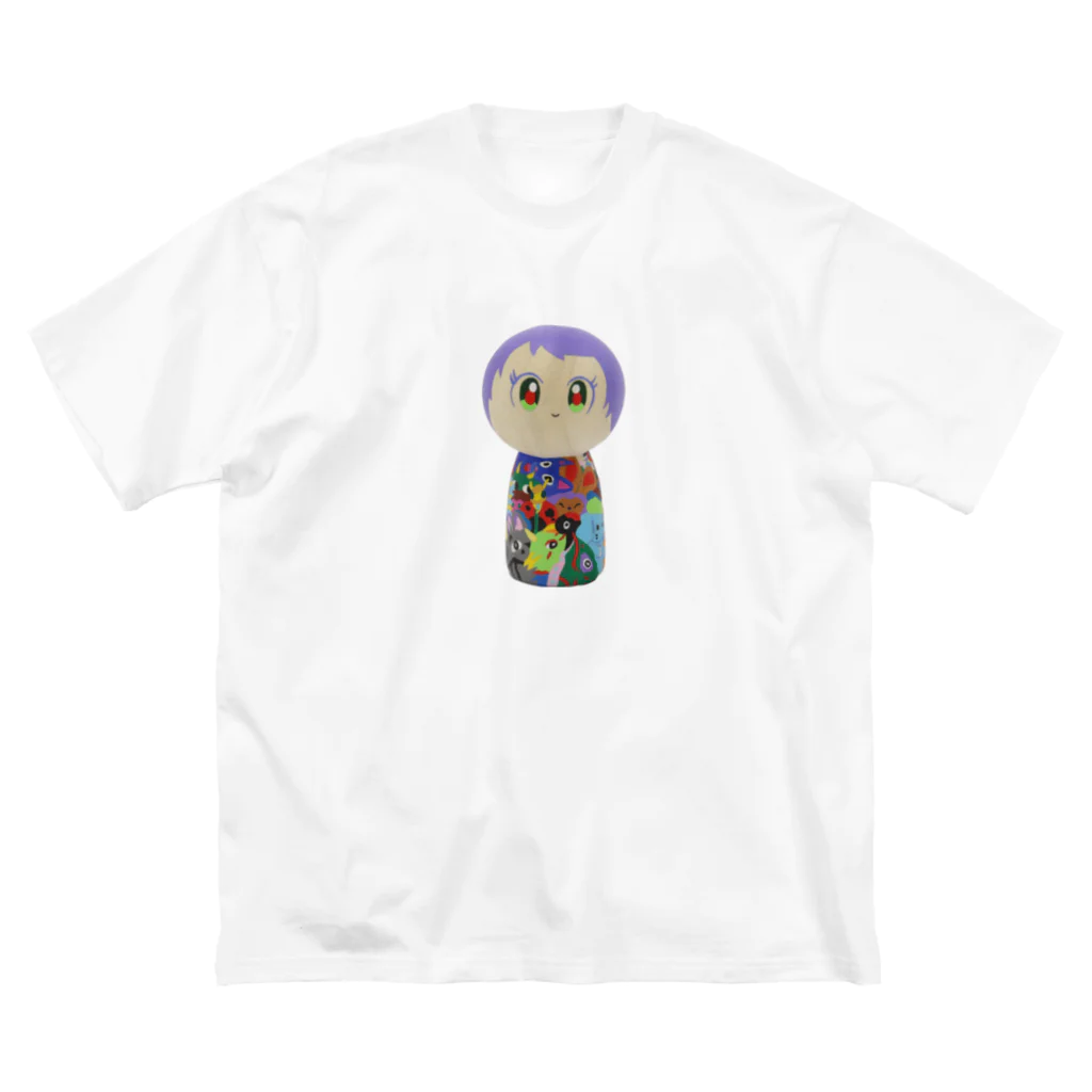 こけしガールズのこけしガールズ　リボンちゃん ビッグシルエットTシャツ