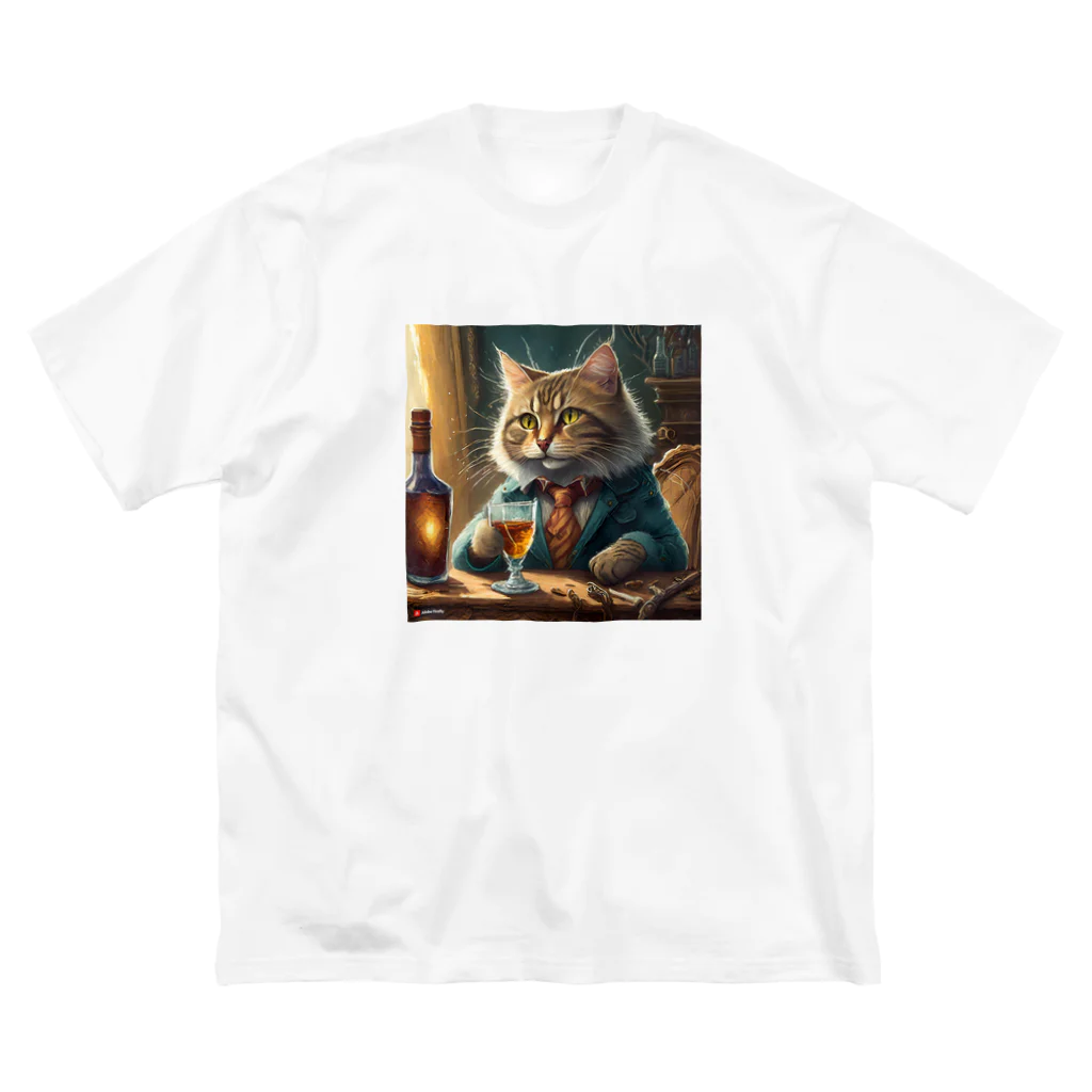 飲酒ちゃんの酒が好きな猫（社長） Big T-Shirt