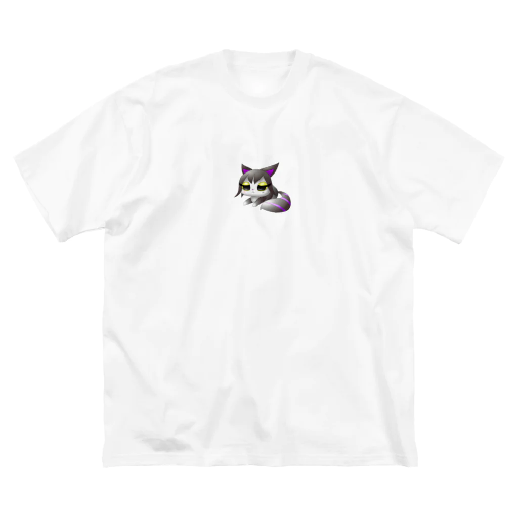 アニマルグッズストア　OPIのアニメ風猫 ビッグシルエットTシャツ