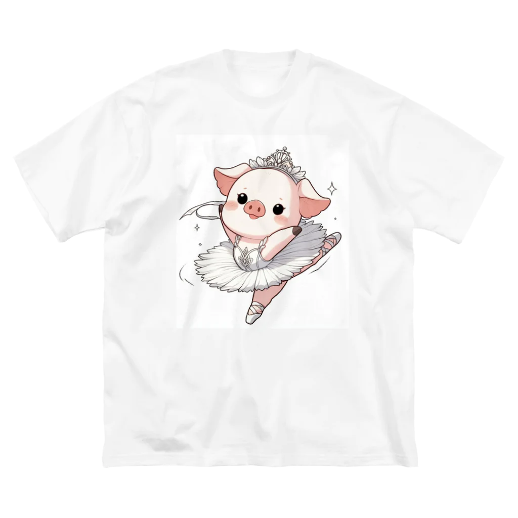 ポロムのおみせのこぶたオデット ビッグシルエットTシャツ