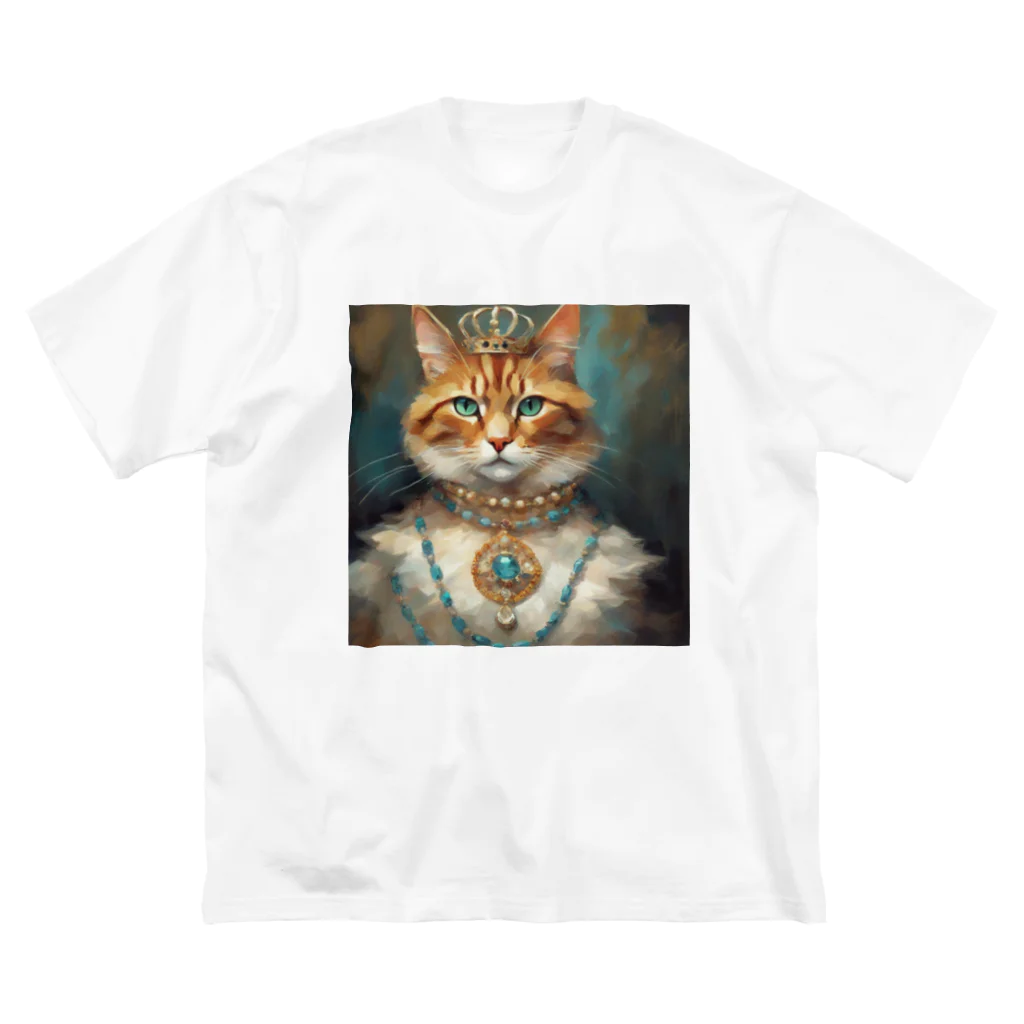 esmeralda64のパライバトルマリンの瞳の猫 ビッグシルエットTシャツ