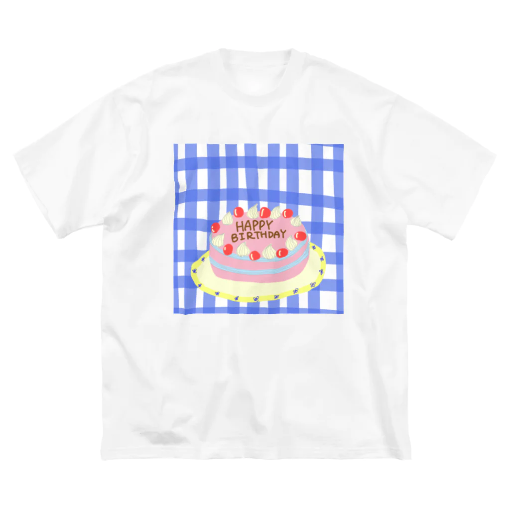 借りてきたアルパカのいつでもバースデー💙🤍 ビッグシルエットTシャツ