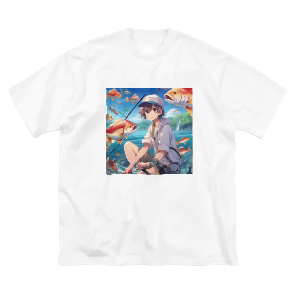 chillfishingの釣りガール爆釣！ ビッグシルエットTシャツ