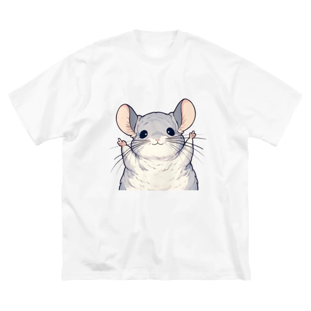 もふっとチンチラ🐭のばんざいチンチラ Big T-Shirt