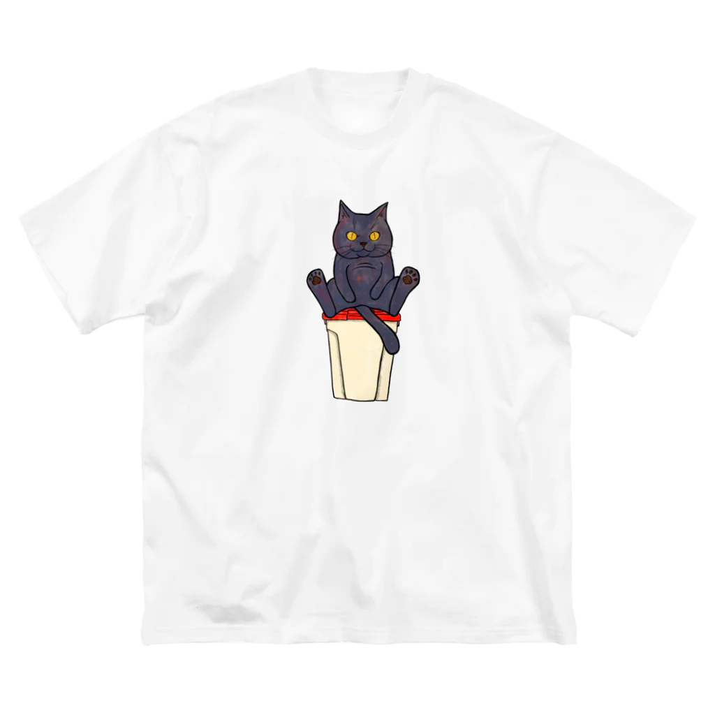 TAKE-TONのゴミ捨て場のカラス対策 ビッグシルエットTシャツ