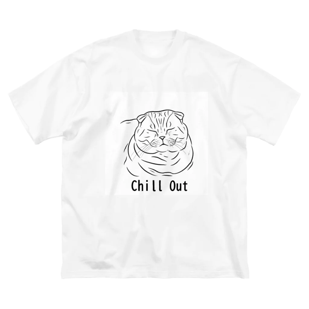 nakomamaのまったり猫 ビッグシルエットTシャツ