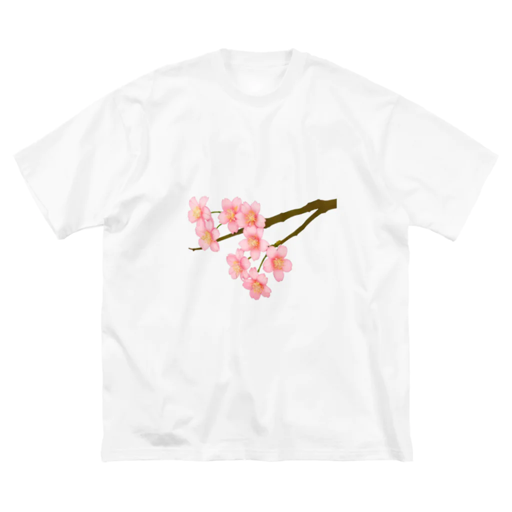 紅藤コミミズクの桜 ビッグシルエットTシャツ