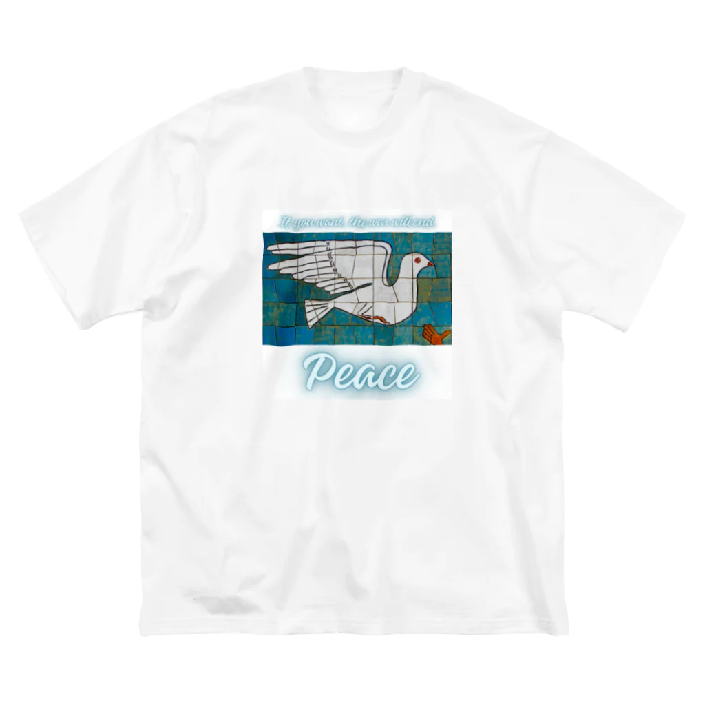 Earth-HarmonyのPeace　平和の鳩 ビッグシルエットTシャツ