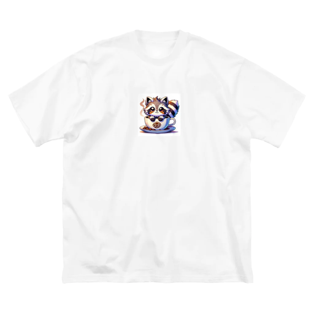 コウヘイのにゃんコーヒー タヌキ猫 Big T-Shirt