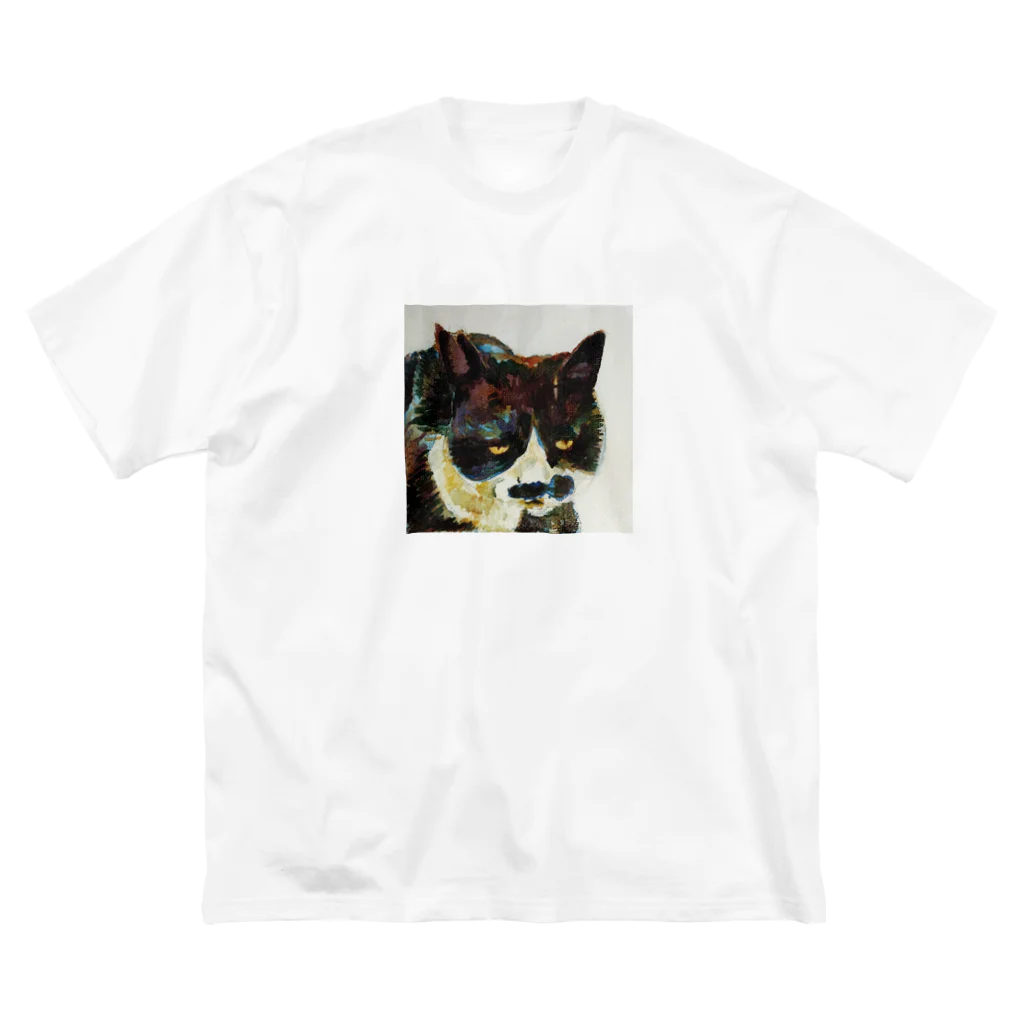 silomalo-の渋い猫 ビッグシルエットTシャツ