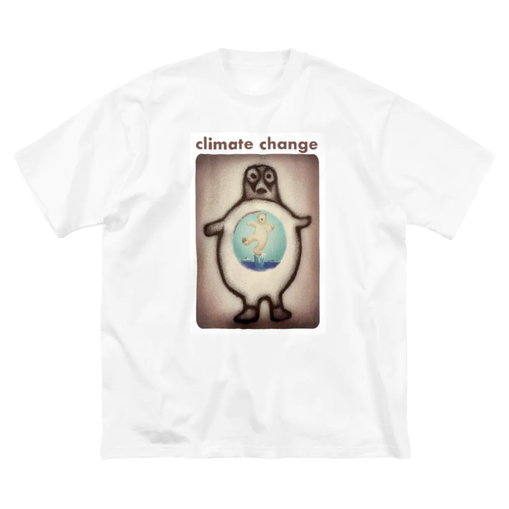 C O B I Tの気候変動に危機感を感じる北極のペンギン Big T-Shirt