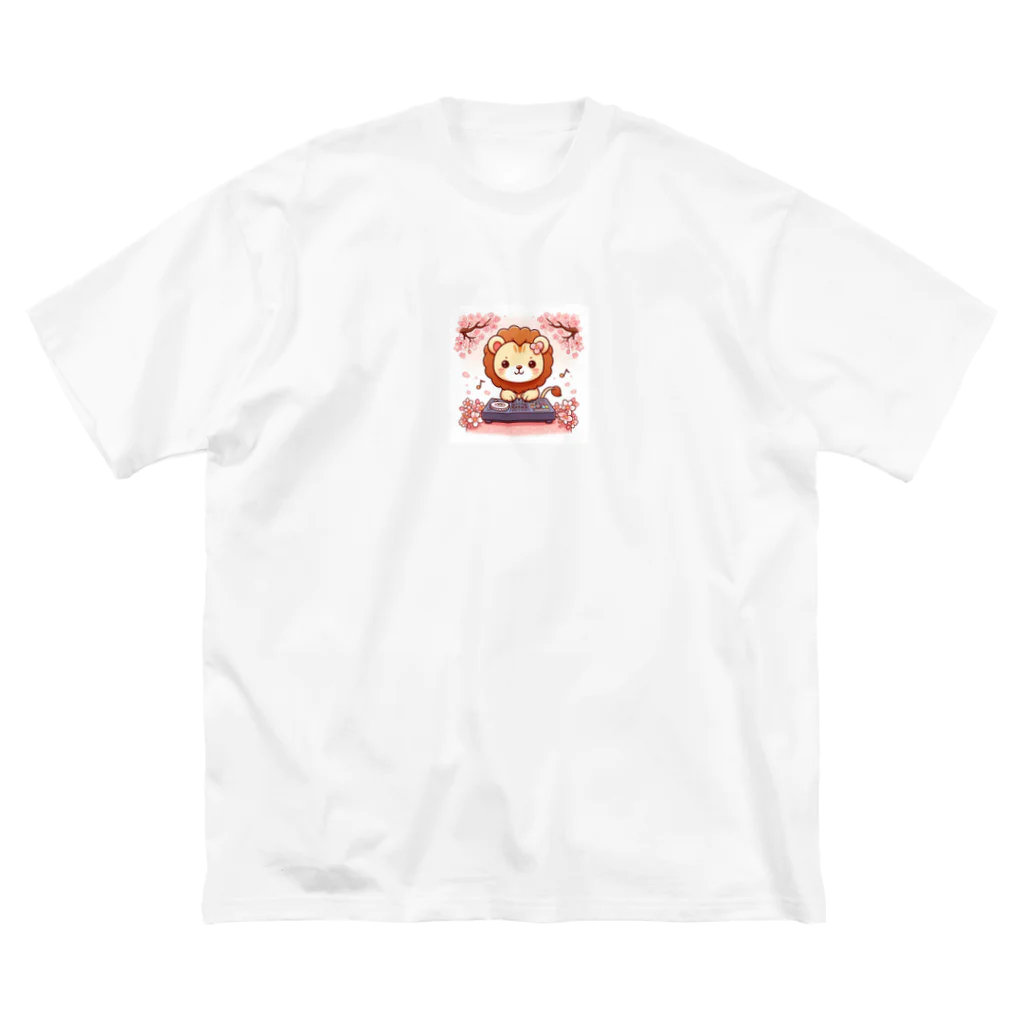 音楽ルー106のライオンDJ ビッグシルエットTシャツ