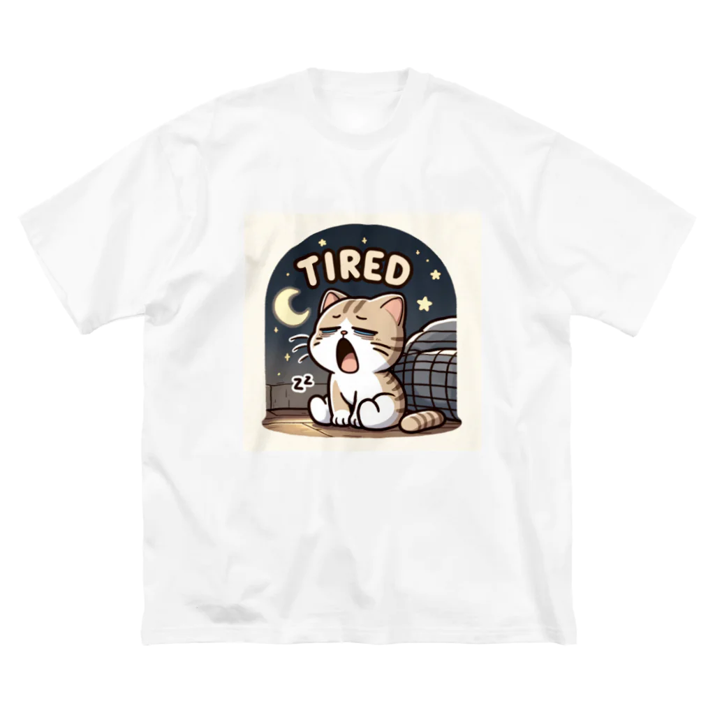 mimikkyu322のTired cat7 루즈핏 티셔츠