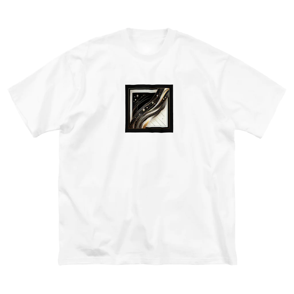 Black_White_Goldの流れ星 Big T-Shirt