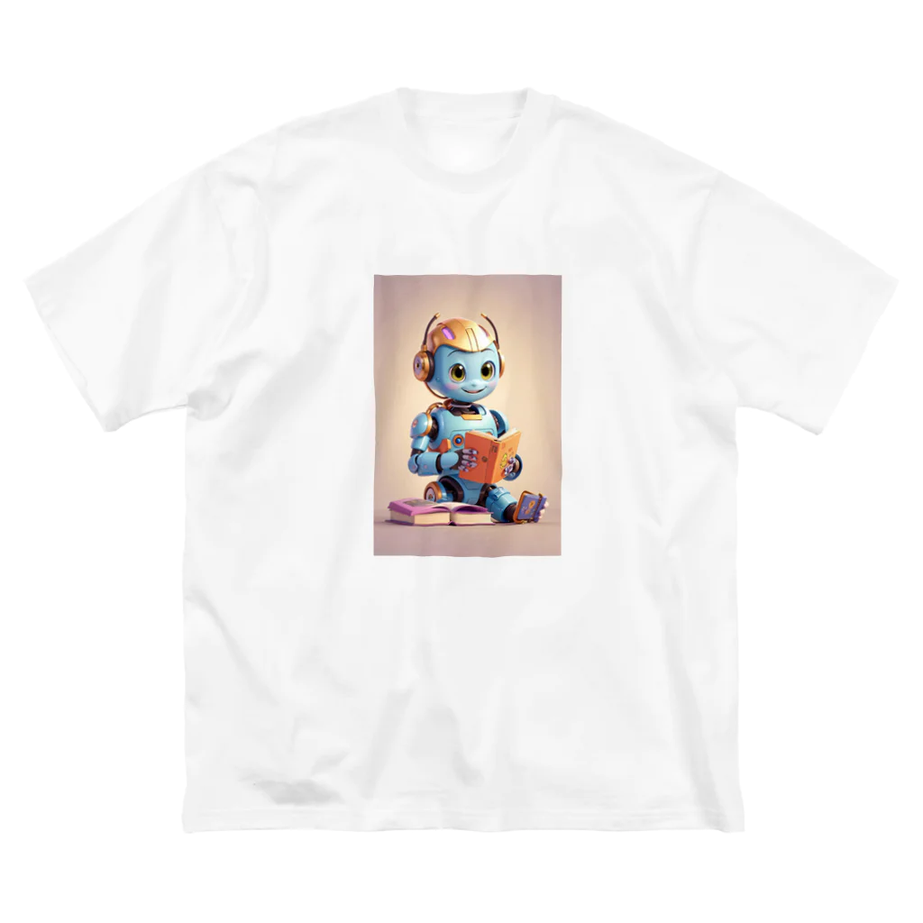 dorakiti0712のAI子どもロボット「リーディくん」 ビッグシルエットTシャツ