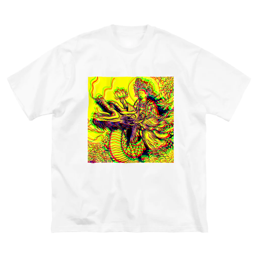 moon_takuanの観世音菩薩と龍「Kanzeon Bodhisattva and dragon」 ビッグシルエットTシャツ