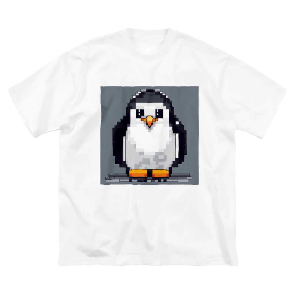 hakusyuuの優しい眼差しペンギン ビッグシルエットTシャツ